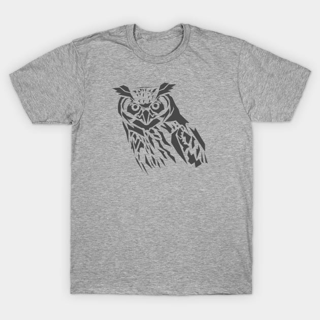 Wisdom in the Dark owl design T-Shirt by Shinwys22 